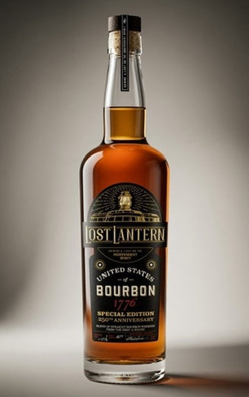bottle of lost lantern 1776 whiskey bottle