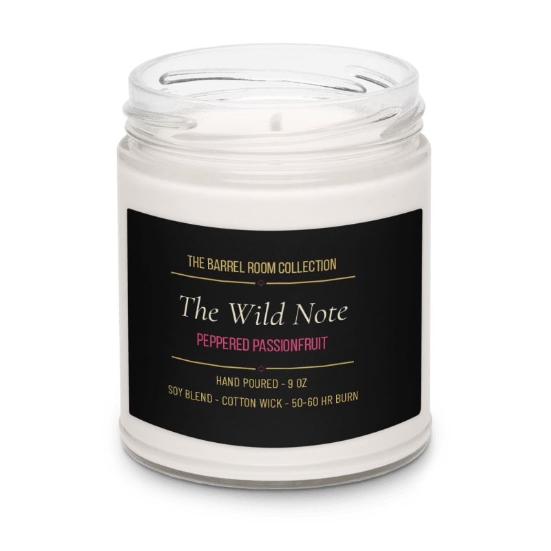 Peppered Passionfruit Candle | The Wild Note | 9 oz Hand Poured Soy | The Barrel Room Collection
