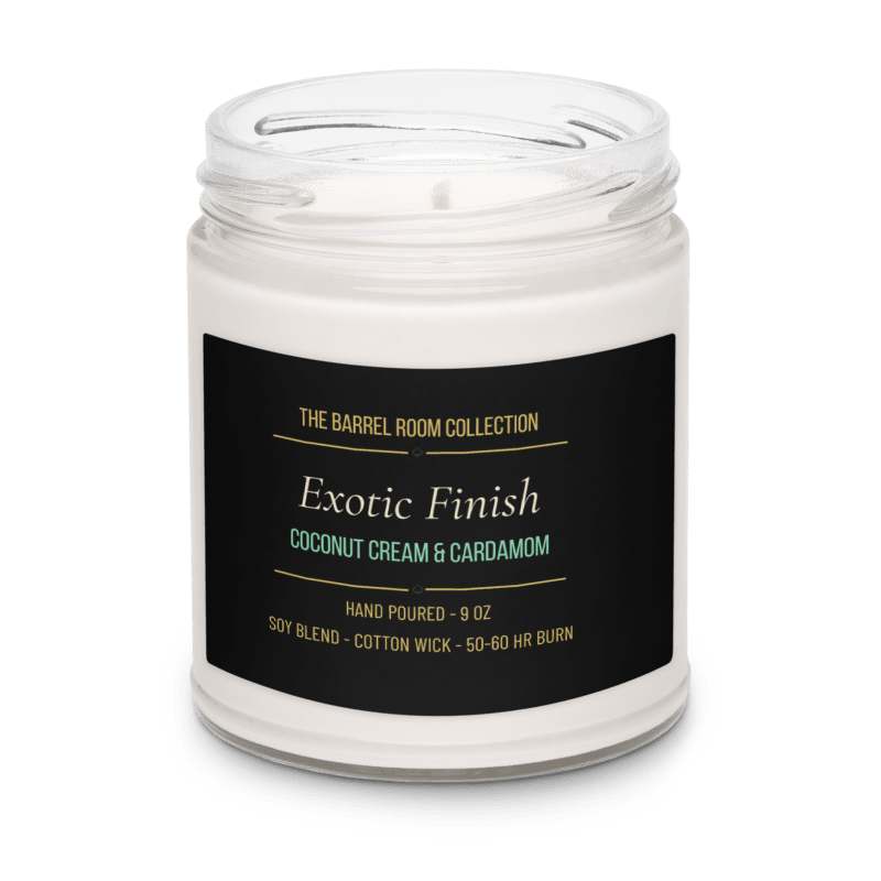 Coconut Cream & Cardamom Candle | Exotic Finish | 9 oz Hand Poured Soy | The Barrel Room Collection