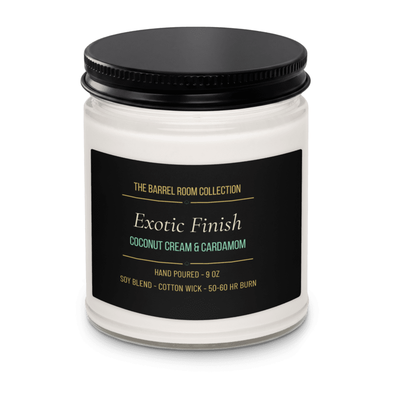 Coconut Cream & Cardamom Candle | Exotic Finish | 9 oz Hand Poured Soy | The Barrel Room Collection