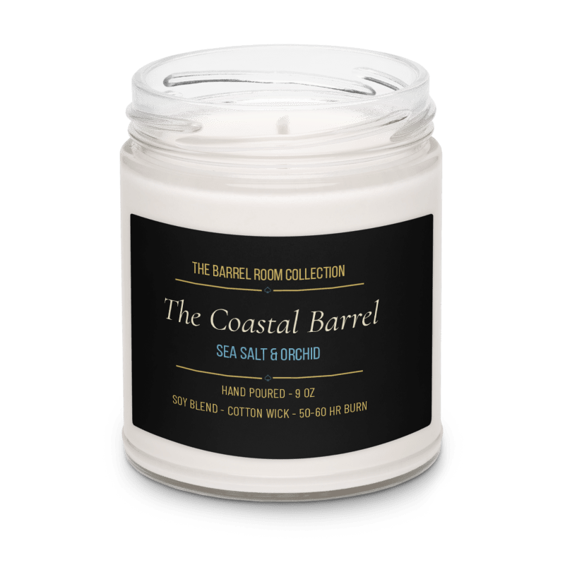 Sea Salt & Orchid Candle | The Coastal Barrel | 9 oz Hand Poured Soy | The Barrel Room Collection