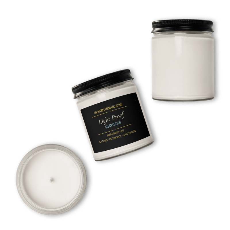 Clean Cotton Candle | Light Proof | 9 oz Hand Poured Soy | The Barrel Room Collection