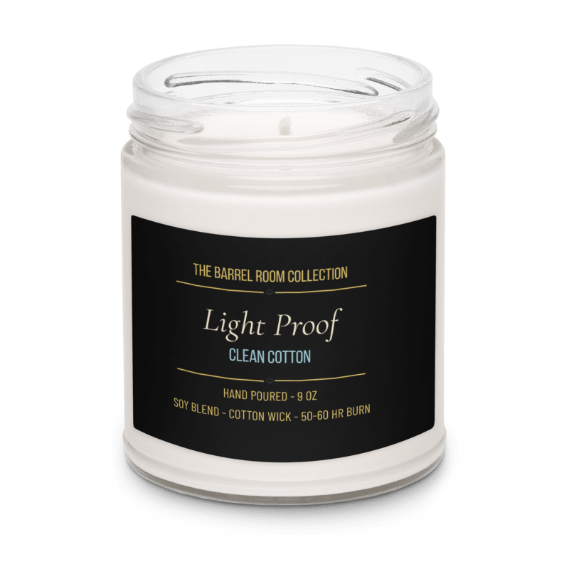 Clean Cotton Candle | Light Proof | 9 oz Hand Poured Soy | The Barrel Room Collection