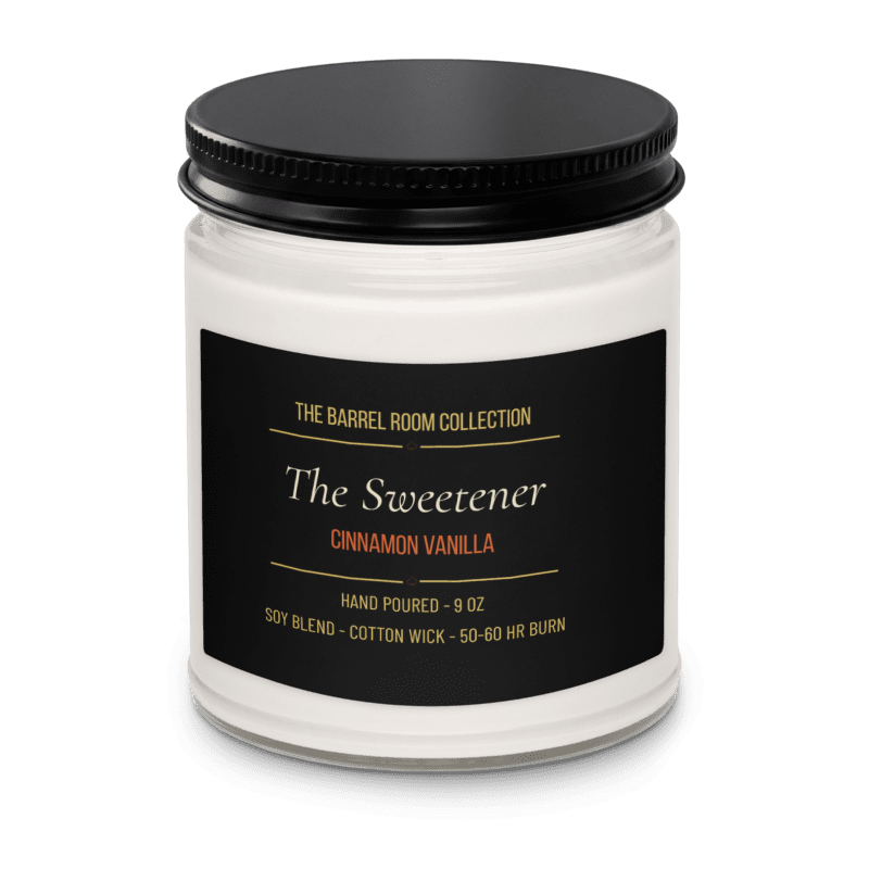Cinnamon Vanilla Candle | The Sweetener | 9 oz Hand Poured Soy | The Barrel Room Collection