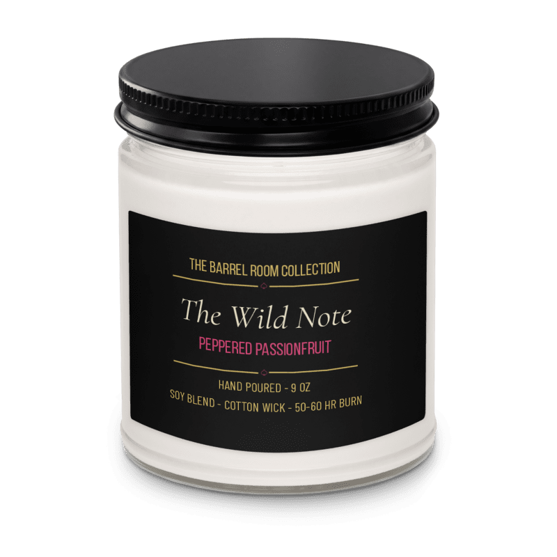 Peppered Passionfruit Candle | The Wild Note | 9 oz Hand Poured Soy | The Barrel Room Collection